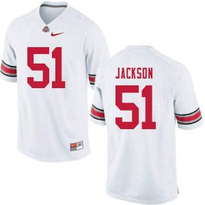 Men's Ohio State Buckeyes #51 Antwuan Jackson White Nike NCAA College Football Jersey OG OXB8444NI